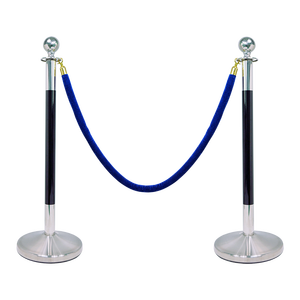 Özelleştirilmiş lüks geri çekilebilir kemer kuyruk hattı kalabalık kontrol Stanchion mavi Stand halat bariyer hattı halat bariyer korkuluk standı - Product Image 1
