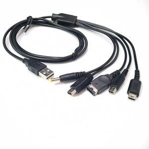 สายชาร์จเกม USB 5 in 1ยาว1.2ม. สายชาร์จเกมสำหรับ Nintendo NDS Lite Wii U 2DS ใหม่3DS XL LL GBA PSP 1000 2000 3000 - Product Image 3