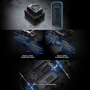MJX Hyper Go 10208 V2 1/10 fırçasız Motor yüksek hızlı 4WD RC Off-Road araba LED ışıkları ile uzaktan kumanda içerir USB kablosu - Product Image 6