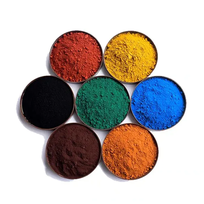 Feofeo3 Fe3O4 — poudre de Pigments en oxyde de fer, plusieurs couleurs, brun, bleu, Violet, noir, jaune, rouge, 313, prix de fabrication, 130