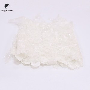 Bán buôn Chất lượng cao pháp Bridal Veil trắng hoa thêu ren <span class=keywords><strong>TRIM</strong></span> với tulle Net pha lê Sequins thêu - Product Image 5