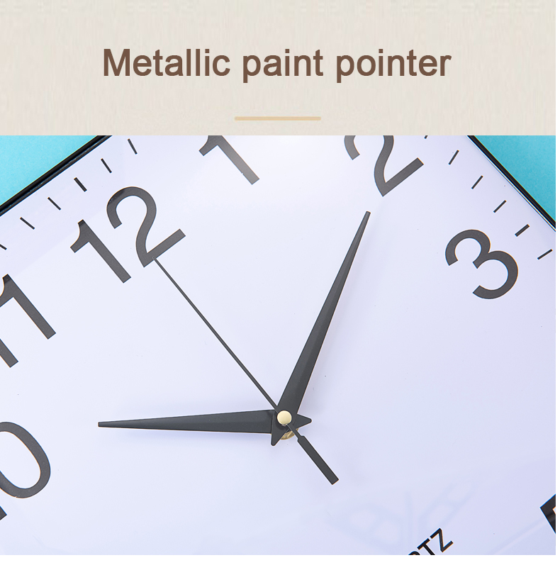 Customised 12 inch square  decorated wall clock  home decorative