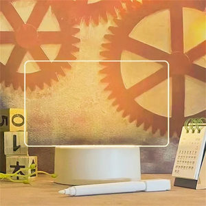 <strong>New</strong> <strong>Style</strong> Round Base 7 Colors <strong>LED</strong> White Blank Sublimation Phase Plate With Acrylic Note Message Board Memo Lights - Product Image 4