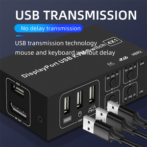 デュアルモニター4X1フォーインワンアウト4ポートディスプレイポートKVMスイッチUSB3.04K30HzDPディスプレイポートスイッチKVM - Product Image 4