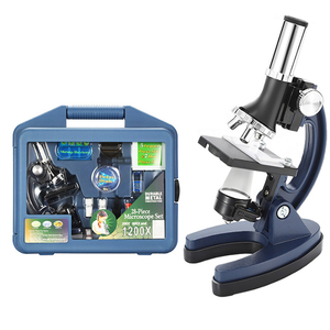 Microscopio biológico monocular portátil 1200X de alta precisión LED para laboratorio de ciencias educación de estudiantes