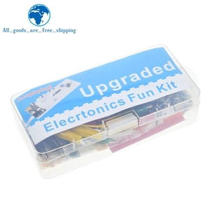 Volles DIY Electronic Kit Bread board Jumper Wire Netzteil Kondensator LED-Licht für Arduino Nano UNO Mega Basic Starter Kit
