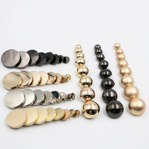 Custom Sewing <strong>Loop</strong> <strong>Shank</strong> <strong>Button</strong> 19mm Round Dome Gold Zinc Alloy With Plating Technique - Product Image 2