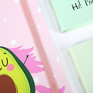 <strong>Colorful</strong> New Popular Avocado Cute Cardboard <strong>Notebook</strong> A5 Spring Short Hand <strong>Note</strong> Book for Office Use - Product Image 4