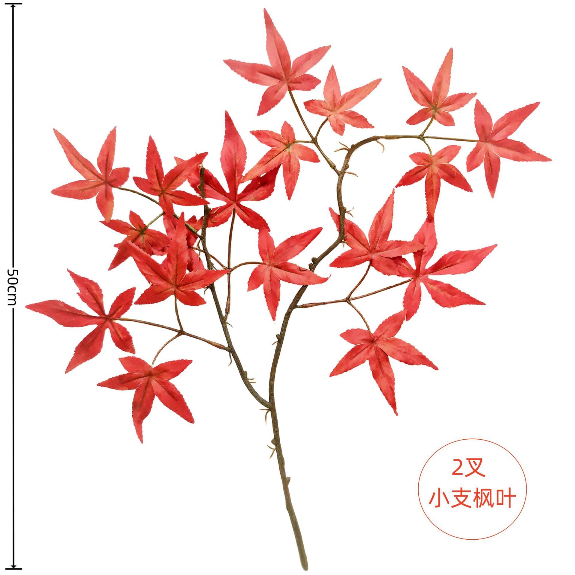 Branches d'érable à deux pointes, rouges