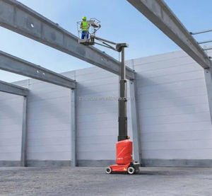 Plataforma DE TRABAJO aérea eléctrica de elevación de mástil Vertical HV110D, bomba de altura máxima de funcionamiento de 11,22 M, caja de engranajes de Motor - Product Image 6
