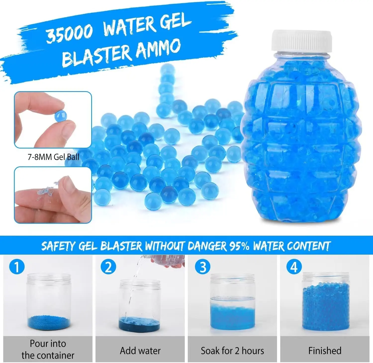 2023 Splatter Ball Gun Electric Gel Ball Blaster Gun Water Ball Gel Gun