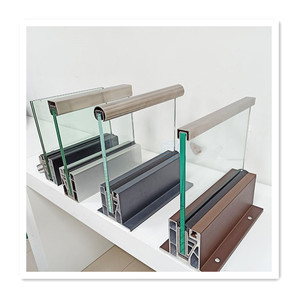Sicurezza senza cornice in vetro temperato ringhiera di recinzione di vetro pannelli di recinzione in alluminio U canale per ponte balaustre corrimano - Product Image 1