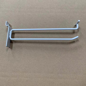 Heavy Duty Rust Resistant Metal White <strong>Scanning</strong> <strong>Display</strong> <strong>Hooks</strong> Supermarket Slatwall <strong>Hook</strong> with Price Tag - Product Image 4