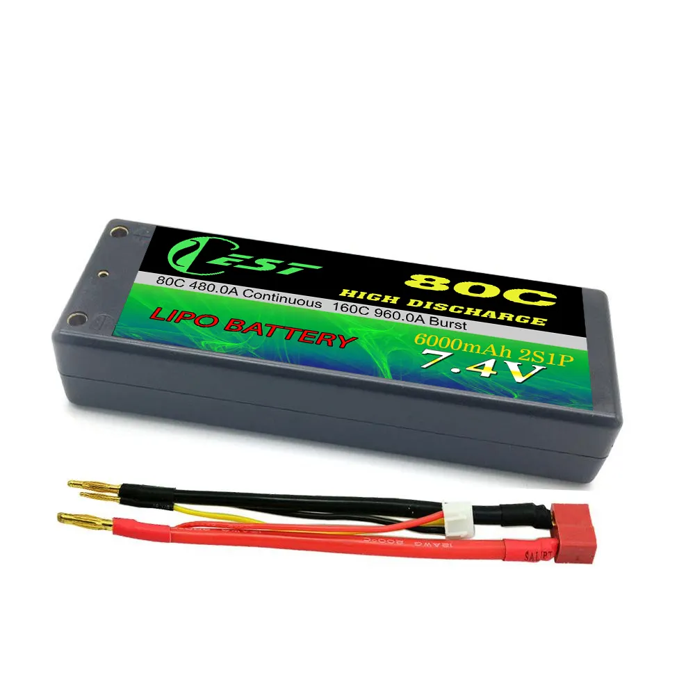 2s 3s 4s rcカーバッテリーlipo shortyハードケースパック100c 7.4v 7.6v 11.1v 14.8v 5000mah 6000mah 7000mahモデルホビーakku bateria