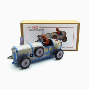 EE1346 klasik rüzgar Up araç teneke oyuncak el yapımı Vintage Metal Clockwork bahar Racer araba modeli Clockwork oyuncak - Product Image 6