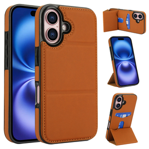 เคสโทรศัพท์หนังสามขาพับได้ kickstabd สำหรับที่ใส่บัตร Google ผิวนอกฝาหลังโทรศัพท์สำหรับ iPhone 1 13 14 15 16 PRO MAX - Product Image 4