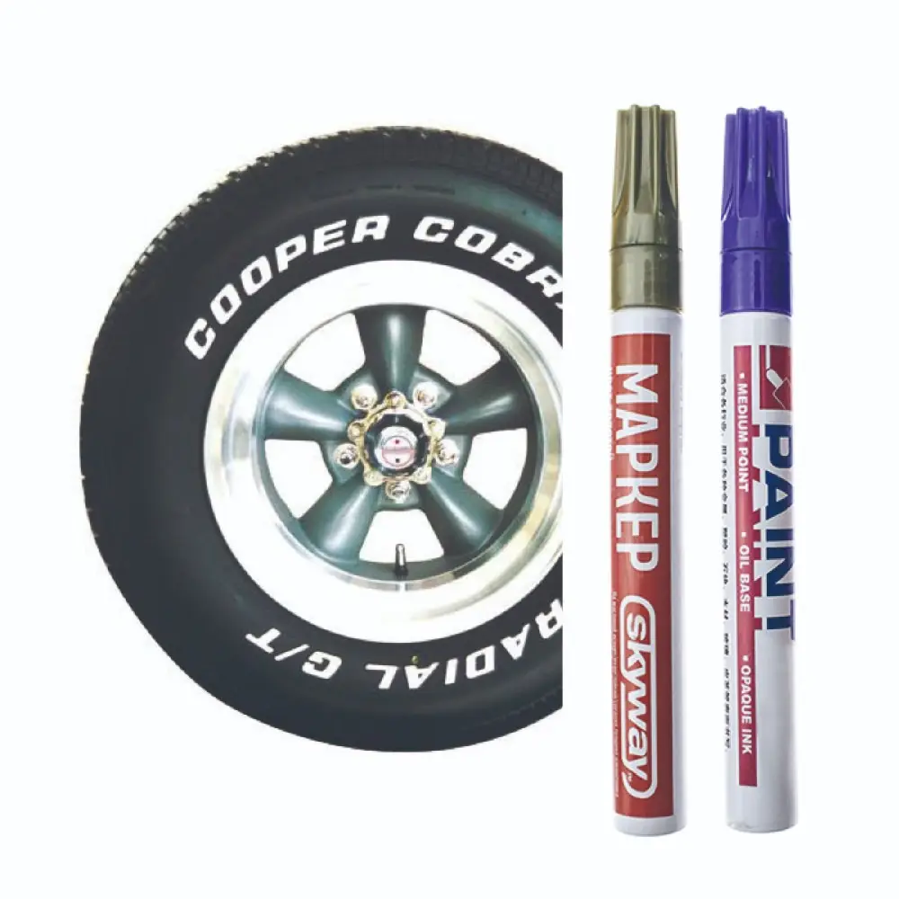 Auto Car Waterproof Paint Scratch Repair Pen, Touch-Up Paint Pen on Car Tyre Tire Tread Rubber