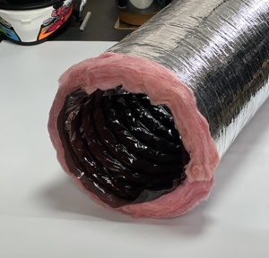 R6 R8 hvac sistemi klima alüminyum folyo fiberglas yalıtımlı esnek kanal - Product Image 5
