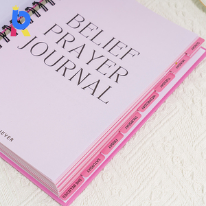 Cuaderno de tapa dura con tapa en espiral para planificador escolar A5/B5 personalizado con cubierta de tela y PP para escribir empaquetado en caja