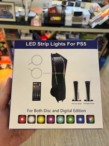J RGB LED ışık şerit PS5 disk ve dijital Edition DIY dekorasyon LED şerit için uzaktan kumanda ile Playstation 5 konsol - Product Image 6