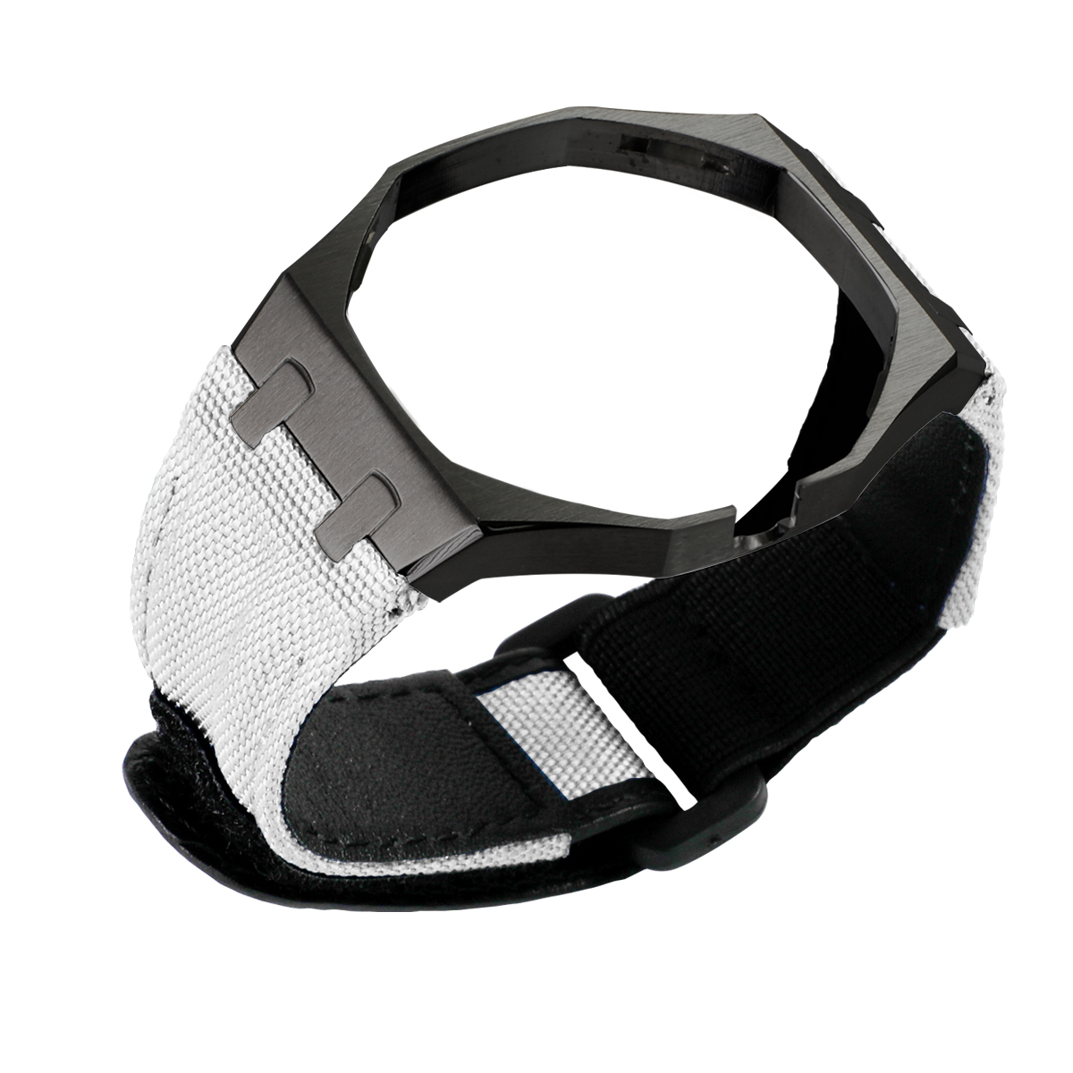Boîtier noir + bracelet blanc - 3 heures