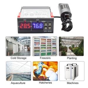 STC-3028 Double <strong>Digital</strong> Thermostat Hygrostat <strong>Temperature</strong> Humidity <strong>Controller</strong> 110V 220V DC 12V 24VHygrometer Incubator <strong>Controller</strong> - Product Image 6