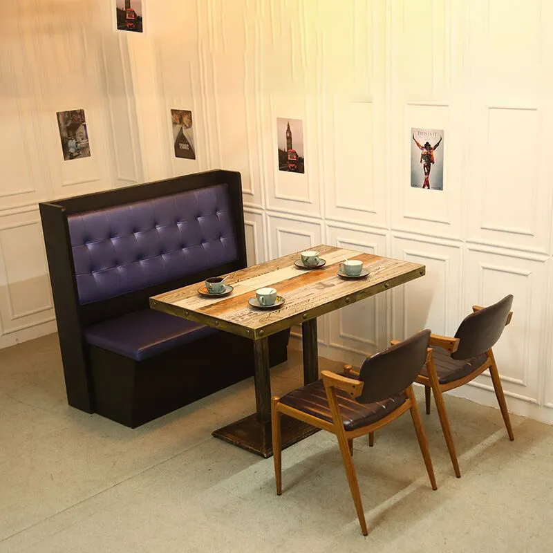 Tabelas de restaurante e cadeiras de jantar americano móveis cafeteria, restaurante conjunto de mobiliário sofá cabine assento