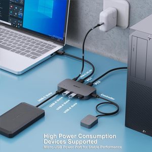 带3xUSB 3.0端口和1xUSB-C端口的BENFEI 2合4 USB交换机支持高达5gbps的数据传输速度USB KVM交换机选择器