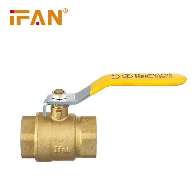 Ifan Factory Long Handle Lead Free Forged Brass Water Ball Valve With Full-Certified