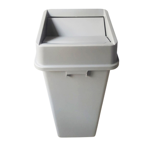 Cubo de basura vertical delgado para ahorrar espacio en el baño con revestimiento antimicrobiano y diseño de compartimento oculto
