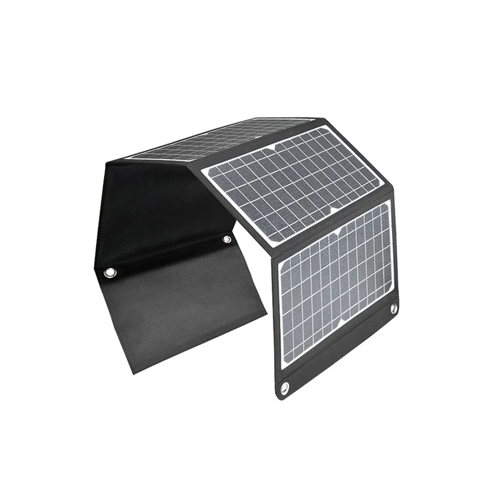 30W Cargador solar 3 puertos USB ETFE Cargador solar portátil plegable Panel solar para teléfono móvil