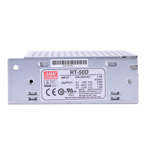平均井RT-50D封闭式50W 5V 24V 12v高效三输出交流至dc开关电源 - Product Image 1