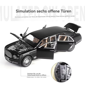 For Benley Mulsanne 1:24 Diecast Model Car Metal Collectible with Sound &amp; Light Pullback Door Open Feature <strong>Toy</strong> for Decorate - Product Image 2
