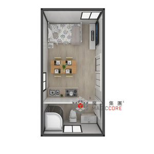 Tùy chỉnh cabin container nhà phẳng gói 20ft sống prefab container homedesigns tại Ấn Độ - Product Image 3