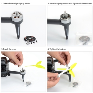 HOSHI 4 adet Skystars DJI FPV Drone için pervane montaj adaptörü destek M5 montaj deliği ile 5-inch 5042 pervane Prop gri - Product Image 4