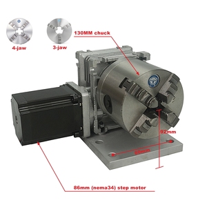 Eixo rotativo um eixo 4 ° para o roteador <span class=keywords><strong>cnc</strong></span>, cabeça divisor, escultura tridimensional, tomar 80 fixações com 4 mandril