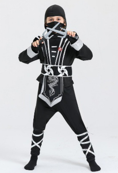 Ninja à l'armure argentée