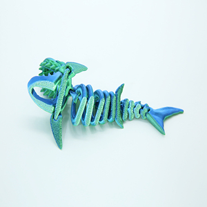 Colorful Articulated 3D Printed <strong>Shark</strong> Skeleton Model
