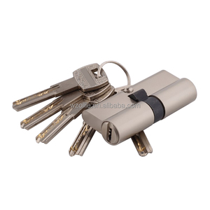 High Quality Metal Brass European Profile Anti-theft Double <strong>Open</strong> <strong>Keys</strong> Cylinder Lock Set - Product Image 3