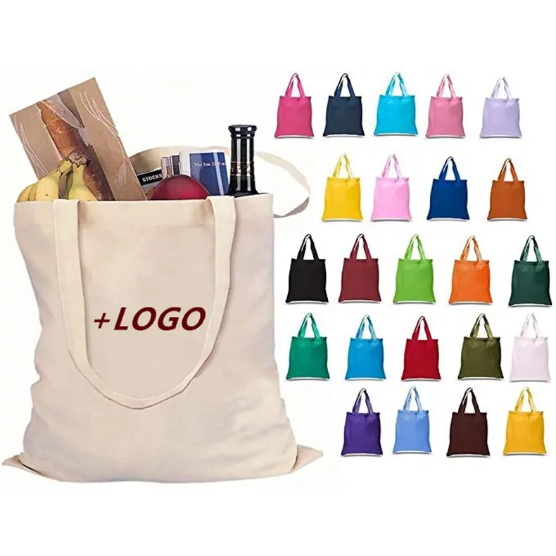 Borsa tote in cotone Orgain personalizzata Eco Friendly shopping personalizzato riciclato sacchetto della spesa Calico per la promozione