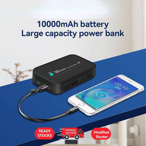 Router WiFi 4G CPE LTE ponsel 10000mAh, Power Bank 150mbps kecepatan tinggi luar ruangan <span class=keywords><strong>Modem</strong></span> portabel fungsi VoIP Firewall - Product Image 4