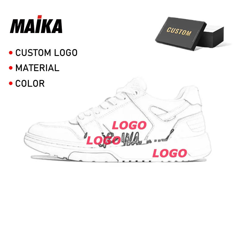 Design personalizado Tênis com Meu Logotipo Sapatos De Skate Homens De Luxo Outro Estilo De Caminhada Na Moda Casual Sapatos Brancos zapatos de hombre