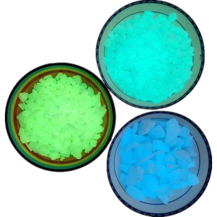 Pierres fluorescentes pour décoration de jardin, 2 pièces, lumineuses, pierres mates