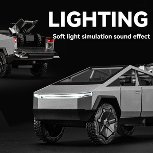 Diecast <strong>Model</strong> Car 1:24 T Cybertruck RV Vehicle <strong>Models</strong> with Sound and Light Pullback Door Open Decorate Collect Metal Car Mode - Product Image 3