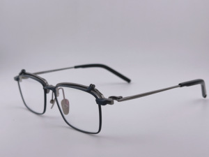 Titanium <strong>S</strong>-401T All Full Square Eyeglasses <strong>Frames</strong> Optical Diamond Flip Design Solid Pattern Fashionable Facial Shape Matching - Product Image 4