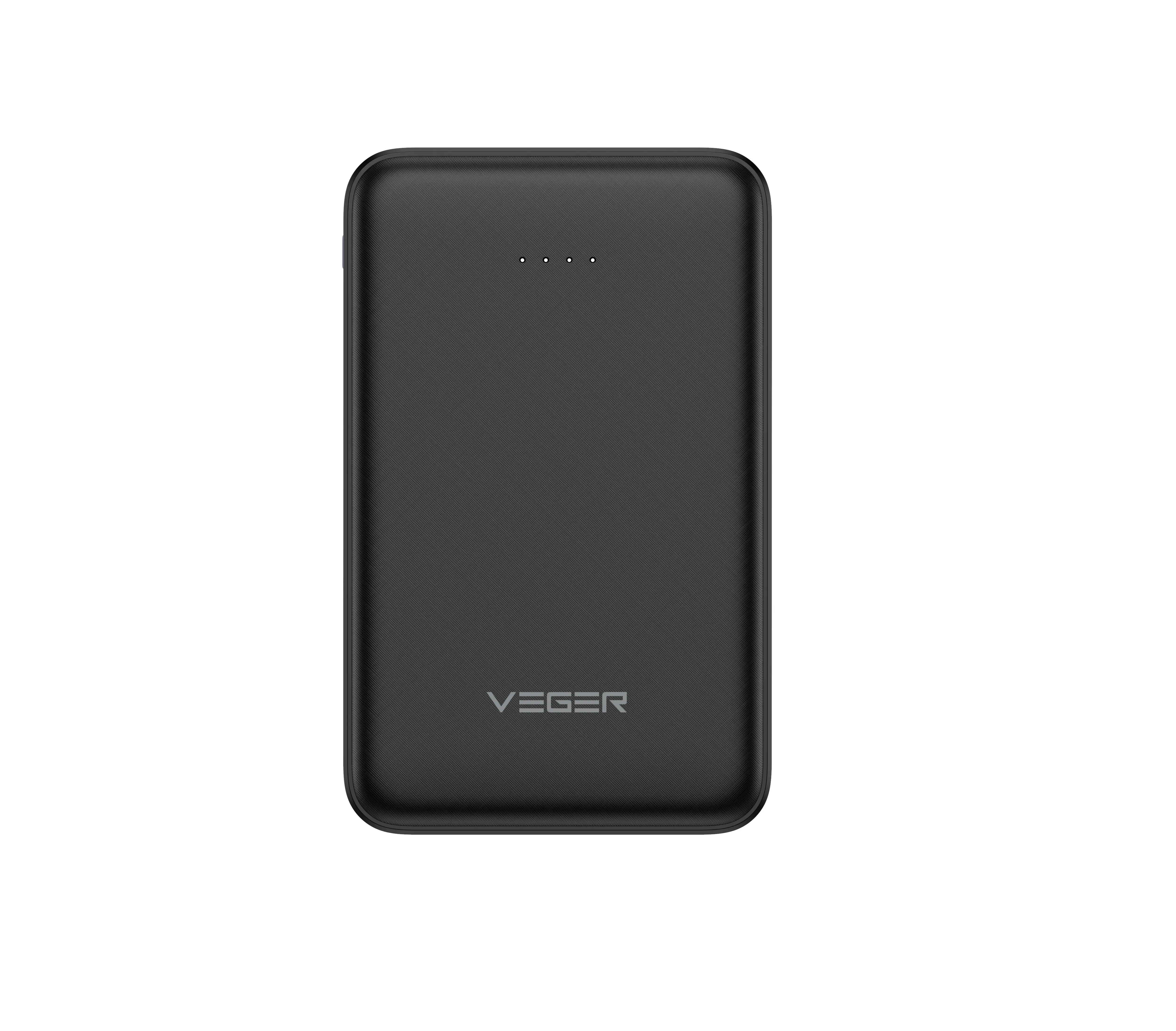 Портативное зарядное устройство W1107 VEGER 10000 мАч, универсальное Внешнее зарядное устройство для мобильного телефона