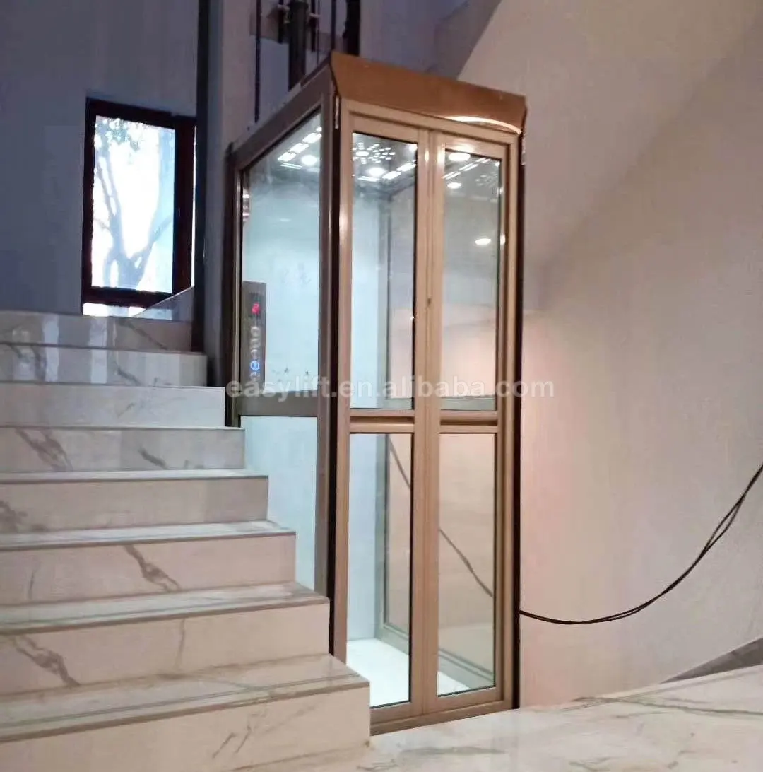 Elevador hidráulico para casa, elevador pequeño para 2 personas, Villa