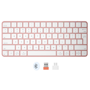 Meetion Ikey K210 Mini teclado inalámbrico Bluetooth portátil Delgado 3 multidispositivo recargable tipo C tijera USB para Mac - Product Image 1