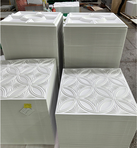 高质量24 "* 24" 装饰聚氯乙烯材料天花板3D面板瓷砖铺设在办公楼天花板上 - Product Image 6