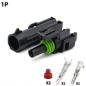 1 2 3 4 6Pin Way Delphi 2,5 GM Automotive Female Male Weather Pack Enchufe eléctrico Conectores de automóvil - Product Image 2